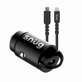 Snug Mini Pd Port Car Charger With Lightning Cable - 30W Dont Miss This Deal Price Drop Alert