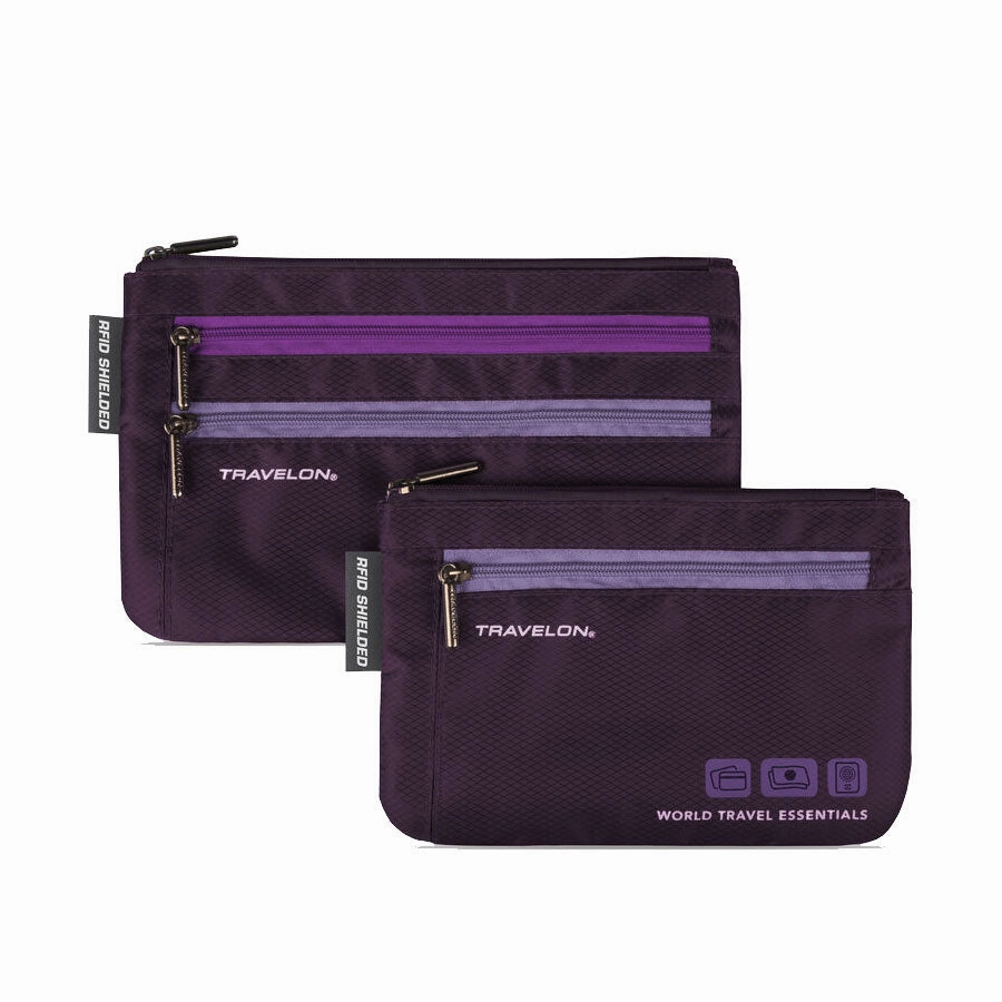 Set Of 2 Anti-Rfid Organizers Anti-Theft Wrist Pouch