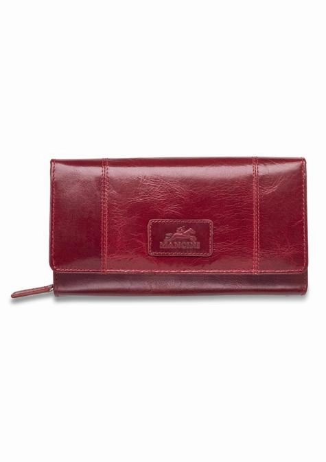 Mancini Casablanca Ladies' Rfid Secure Medium Clutch Wallet Anti-Theft Card Case Travel Security Bag