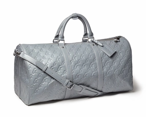 Travel Bag Monogram Unisex Duffle Bag - Gray