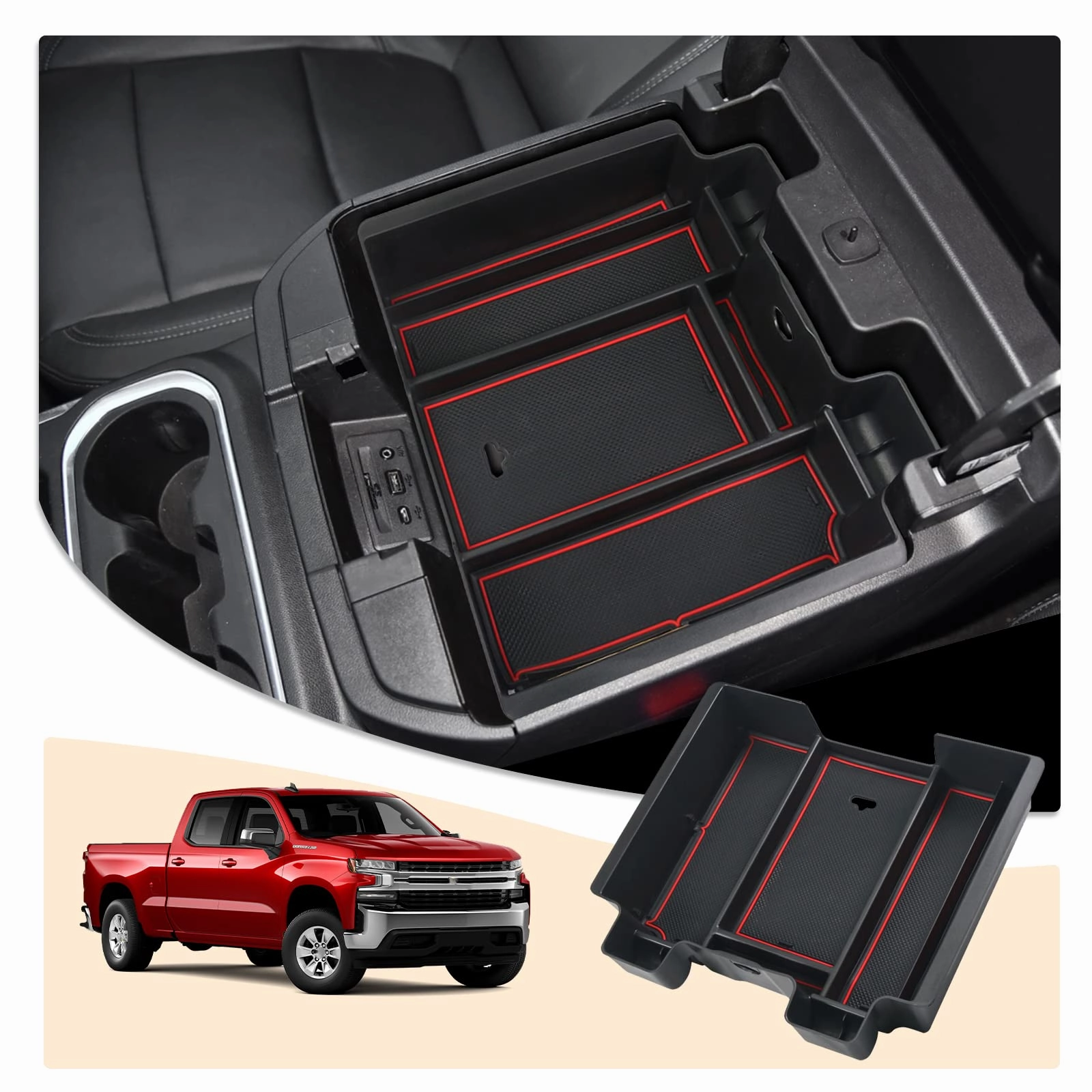 For Chevy Silverado Center Console Organizer Tray 2019 2020 2021 2022 Shop Today Save Shop Hot Picks