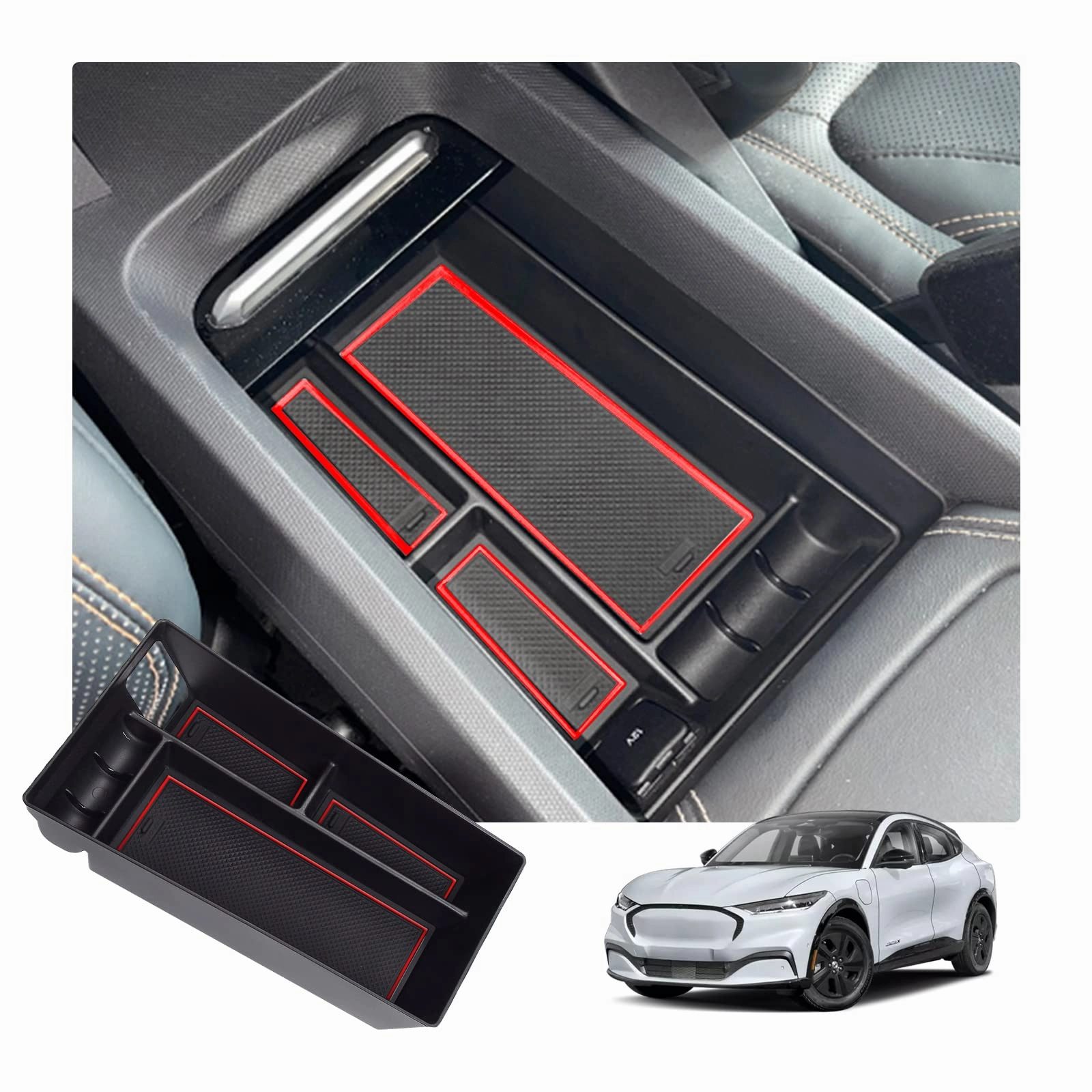 For Ford Mustang Mach-E Center Armrest Storage Tray 2021  Limited Time Sale Clearance Event