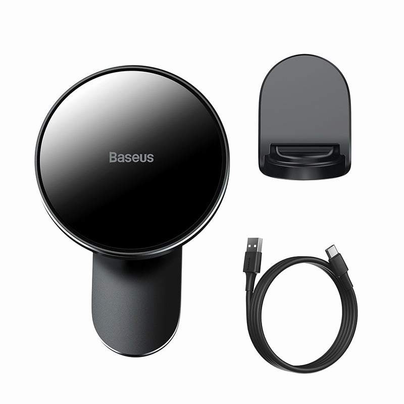 Shop Save Big Mega Sale Now Baseus Magnetic Car Mount Wireless Charger Holder Magsafe Compatible For Iphone Black (Wxjn-01)