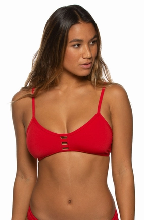 Tomcat Bikini Top - Red inclusive swimwear styles, all season swimwear options