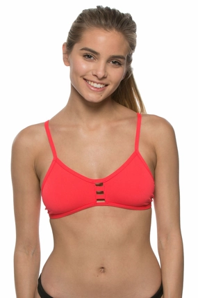 Tomcat Bikini Top - Strawberry mix and match bikinis, stylish women's bikini options