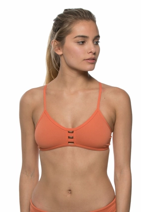 Tomcat Bikini Top - Terracotta mix and match bikinis, stylish women's bikini options