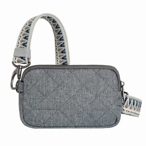 Travelon Anti-Theft Boho Phone Sling - Geo Gray Heather Anti-Theft Chest Bag