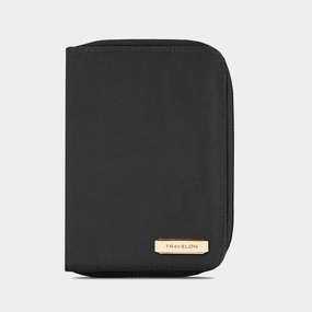 Travelon Rfid Blocking Passport Zip Wallet Anti-Theft Satchel RFID Travel Pouch