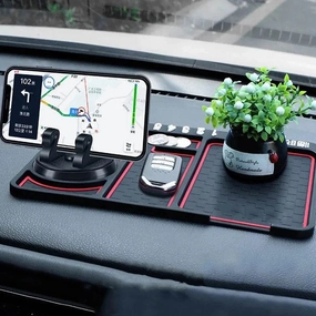 Car Parking Number Card Anti-Slip Mat With Phone Mount Holder Weekend Sale Special Today Only Offer