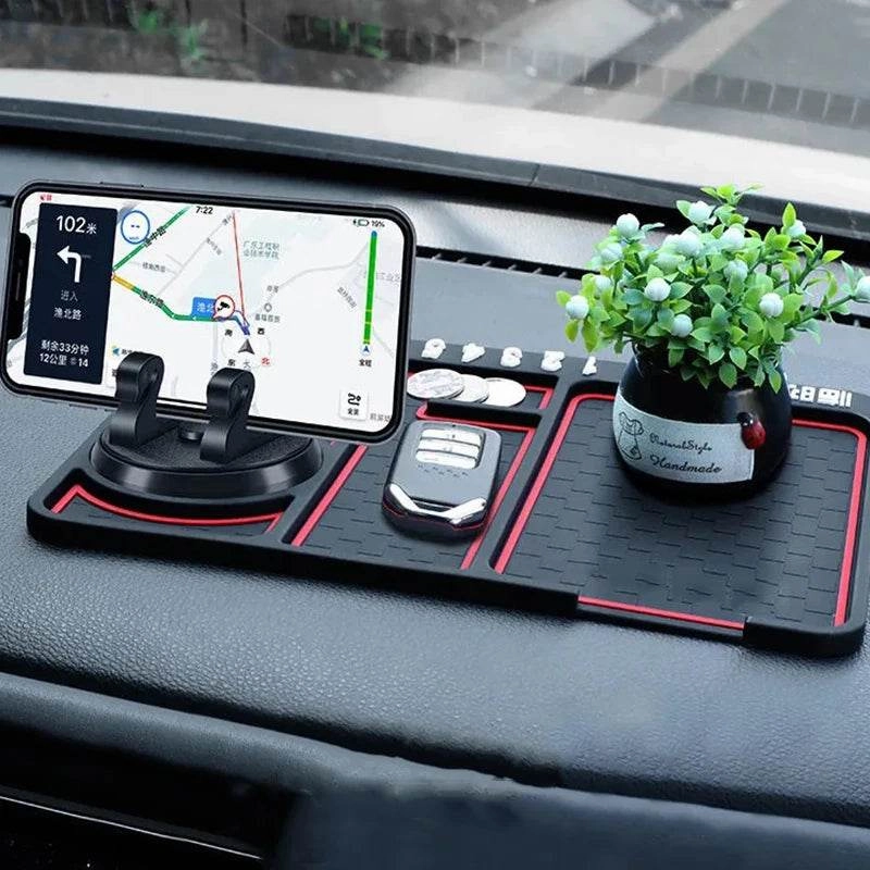 Car Parking Number Card Anti-Slip Mat With Phone Mount Holder Weekend Sale Special Today Only Offer