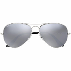 Aviator M - Matte Silver/Grey Mirror Deal Frenzy Today Dont Miss Out