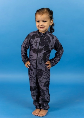 Tropical Night | Mini Rashguard One-Piece (Unisex) toddler girl swimwear, summer swimwear for girls