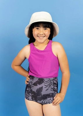 Tropical Night | Youth Down in Front Ruffle Bottoms toddler girl swimwear, summer swimwear for girls