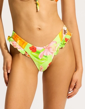 Tropique High Cut Rio Bikini Pant - Aloe Gel adjustable swim bottoms women, flattering bikini bottoms