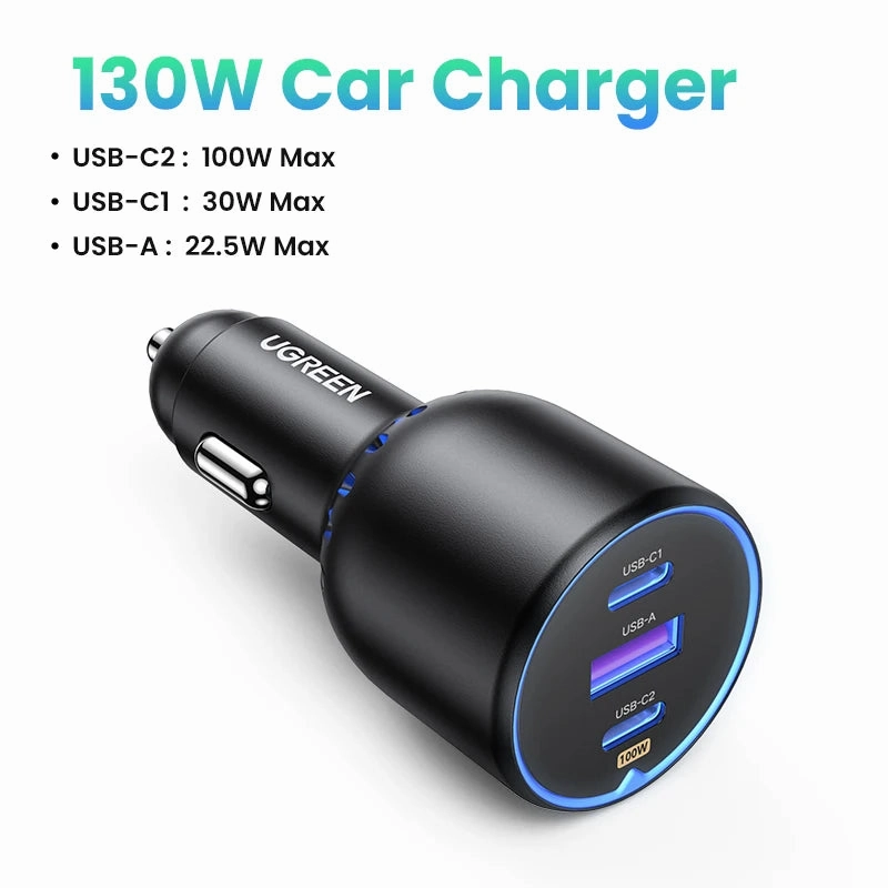 Ugreen 130W Usb C, Type C Fast Car Charger For Andriod & Iphone Limited Time Sale Online Exclusive Offer