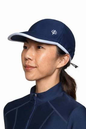 Unisex Wave Rider Sport Cap | Navy womens athletic swimwear, performance swimwear for women