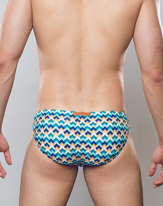 V20 Print Swim Brief - Chevy Blue