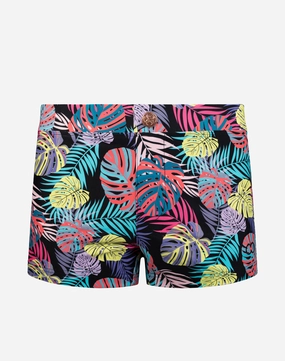 V60 Bondi Print Swim Trunks - Monstera Black mens swim briefs, simple swimwear for men