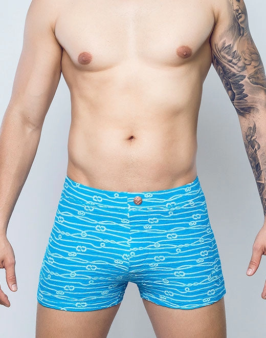 V60 Textured Swim Trunks - Manrope Blue