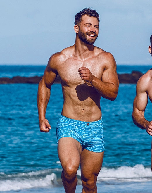 V60 Textured Swim Trunks - Manrope Blue