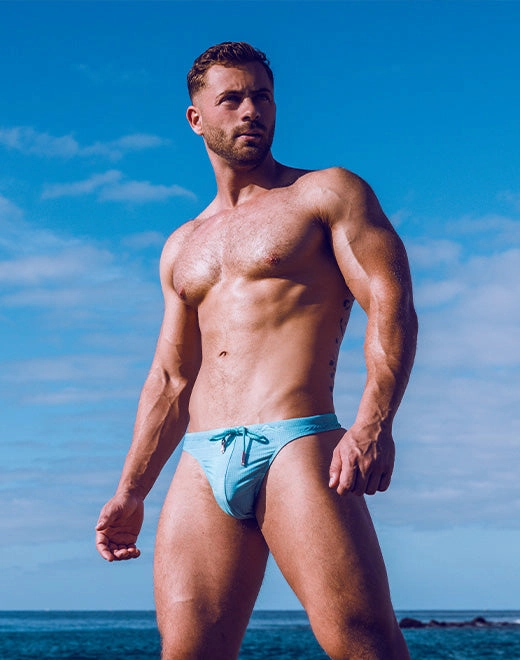 V80 Print Swim Thong - Nautica Green