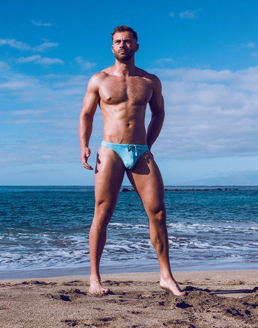 V80 Print Swim Thong - Nautica Green