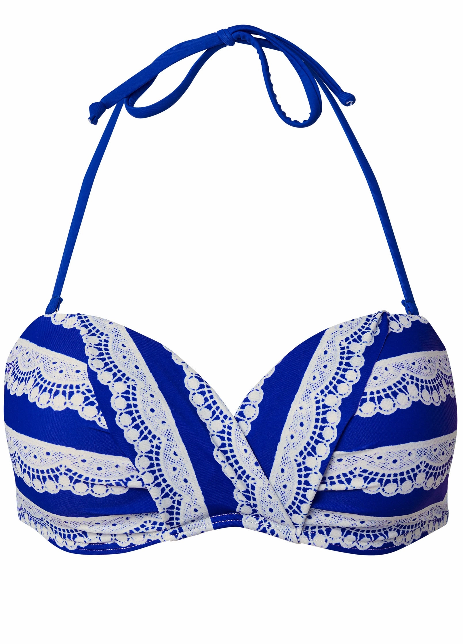 V Front Bandeau Top - Eyelet Stripe