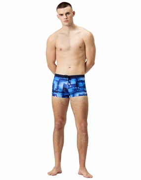 Valmilton Allover Aquashort - Blue/Navy casual mens swimwear, affordable swimwear for men