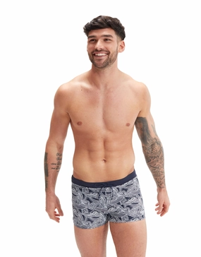 Valmilton Allover Aquashort - Navy/White casual mens swimwear, affordable swimwear for men