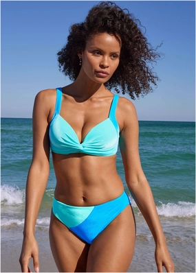 Velvet Fiji Moderate Bottom - Seascape black swim bottoms women, solid color bikini bottoms
