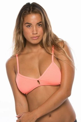 Vent Bikini Top - Papaya inclusive swimwear styles, all season swimwear options
