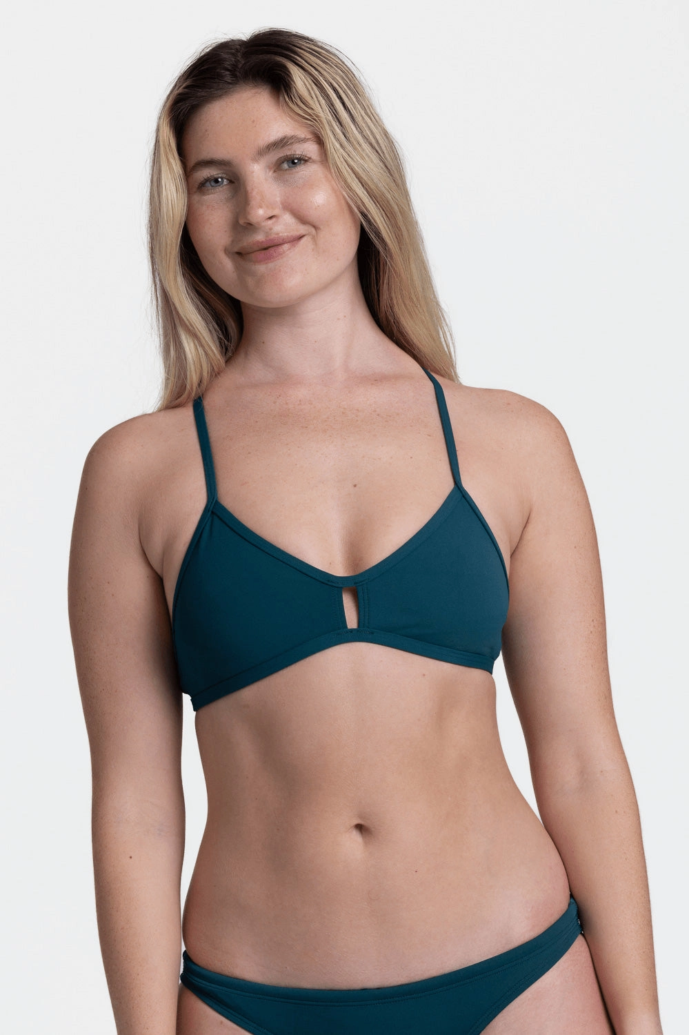 Vent Bikini Top - Peacock inclusive swimwear styles, all season swimwear options