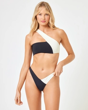 Venus Bikini Top - Black-Cream timeless swimwear styles women, comfy swimwear for women