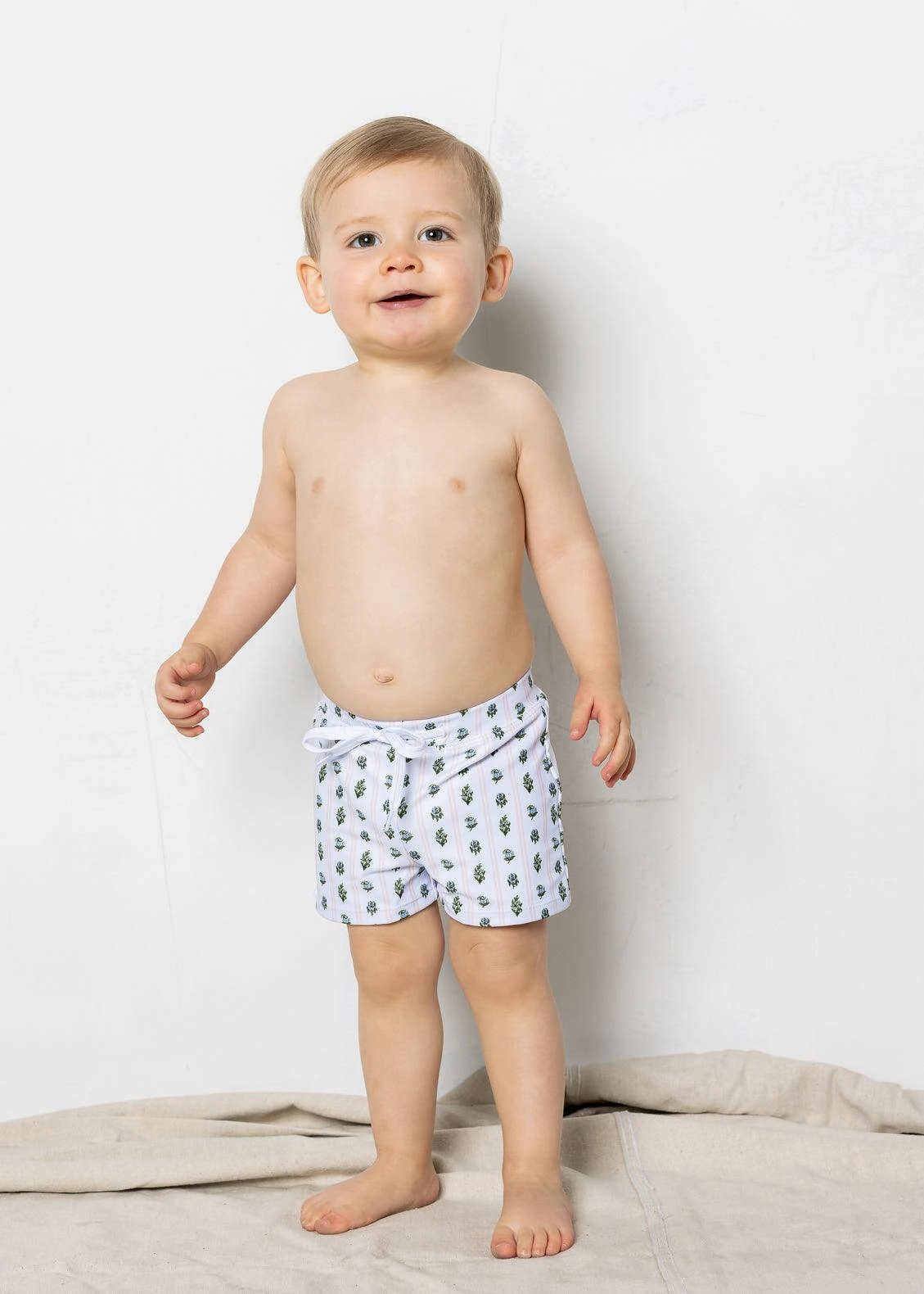 Vintage Blooms | Baby Euro Shorts boys summer swimwear, boys rash guard swim sets