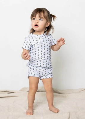 Vintage Blooms | Baby Shorties Rashguard (Unisex) boys summer swimwear, boys rash guard swim sets