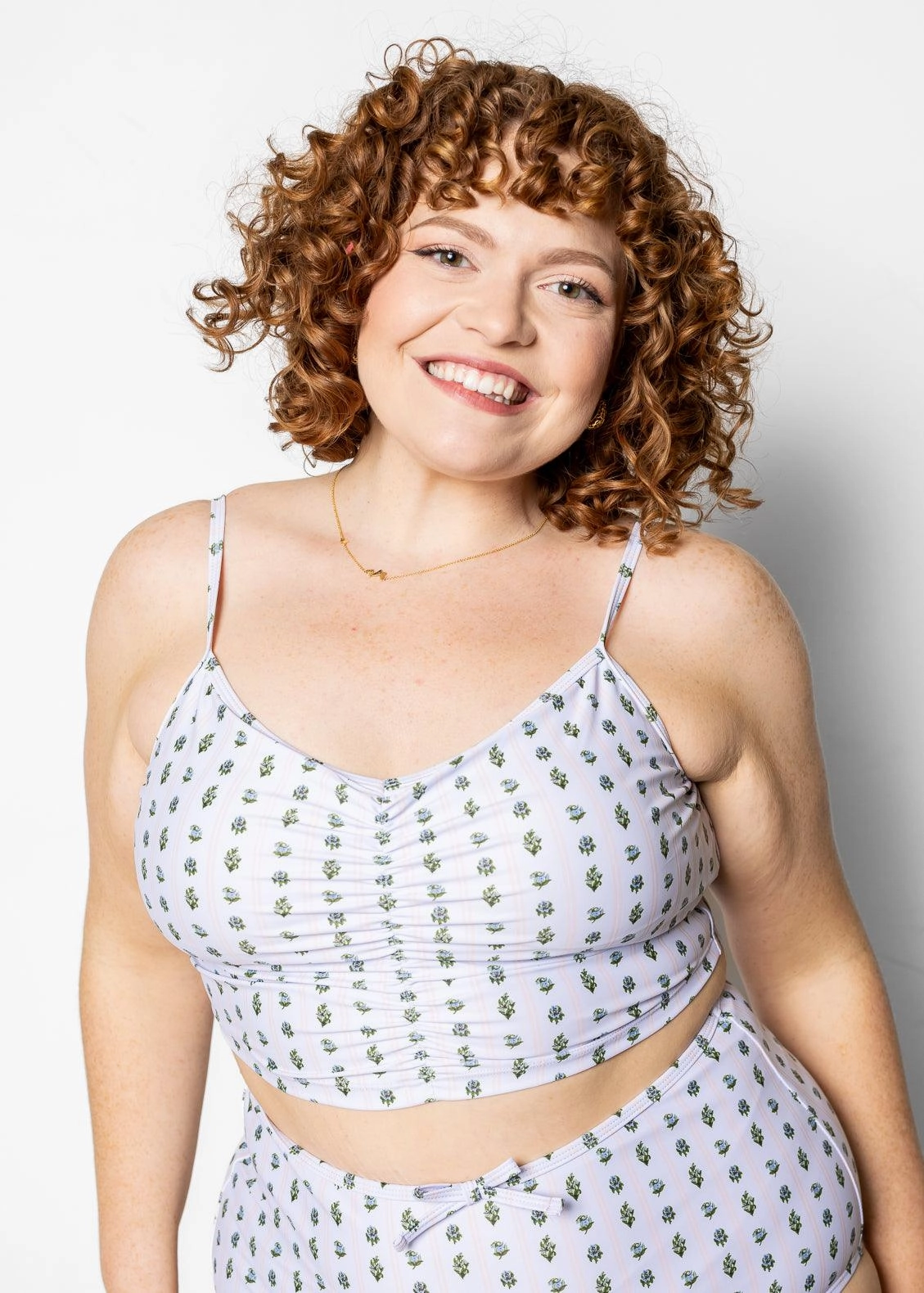 Vintage Blooms | Centered Top tankini swim tops, adjustable bikini tops