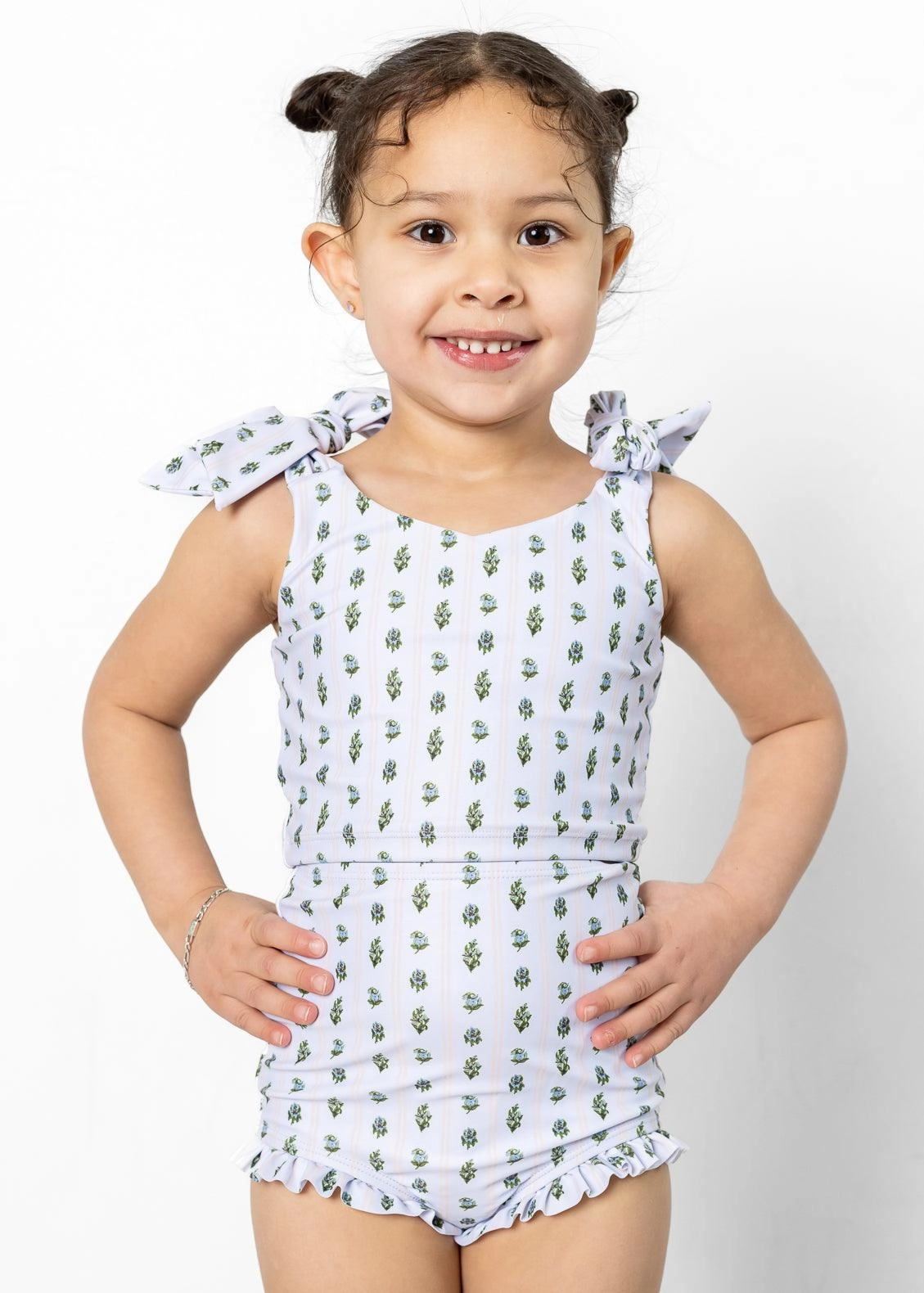 Vintage Blooms | Mini All Ruffled Up Bottoms toddler girl swimwear, summer swimwear for girls