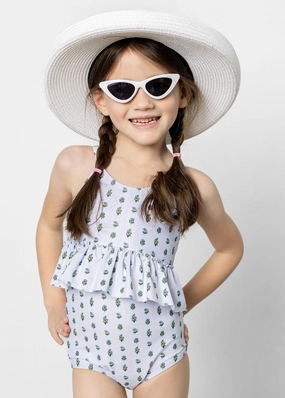 Vintage Blooms | Mini High-Waisted Bottoms toddler girl swimwear, summer swimwear for girls