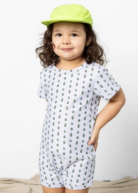 Vintage Blooms | Mini Shorties Rashguard (Unisex) toddler girl swimwear, summer swimwear for girls