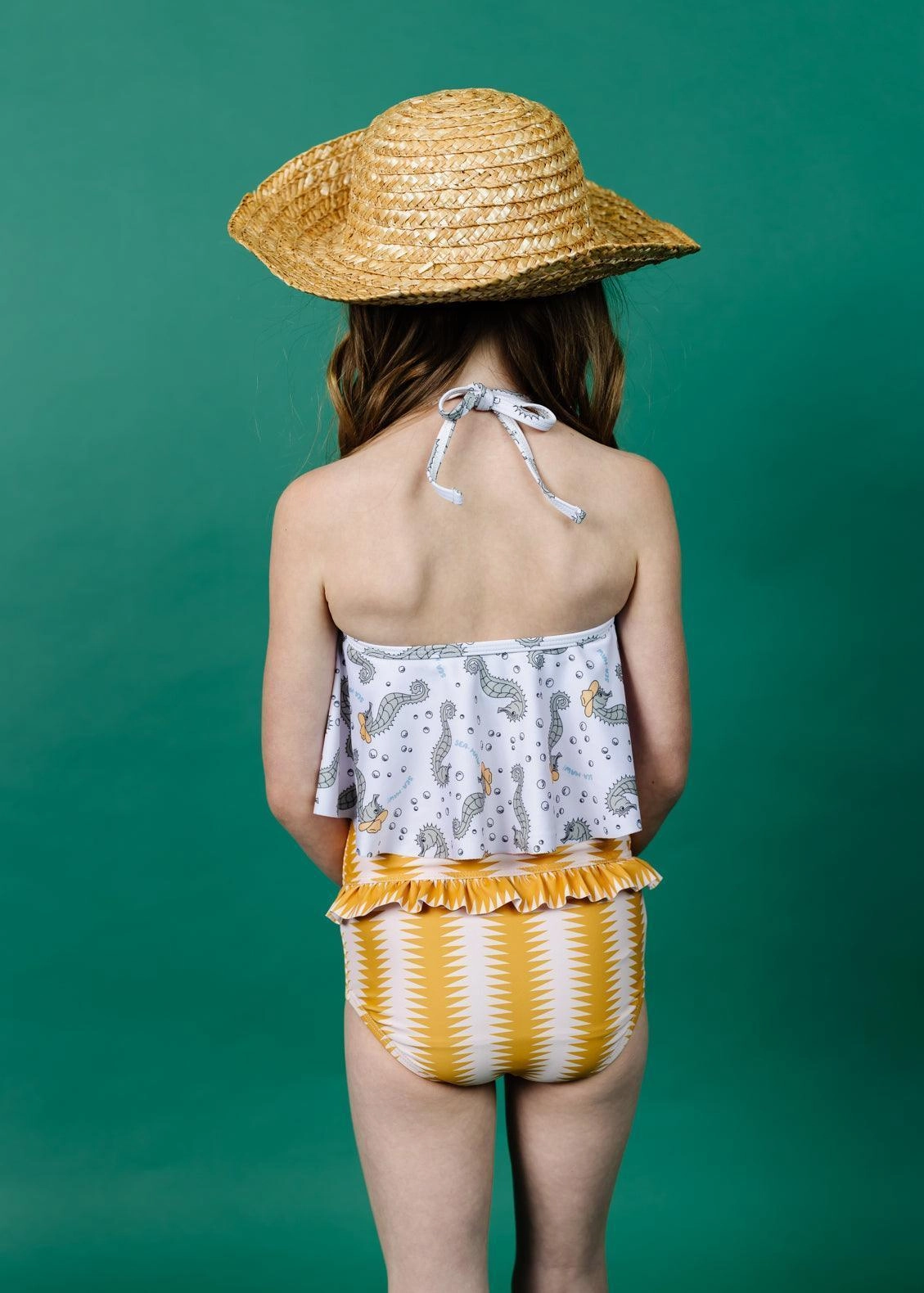 Vintage Triangles | Mini Mid-Ruffle Bottoms