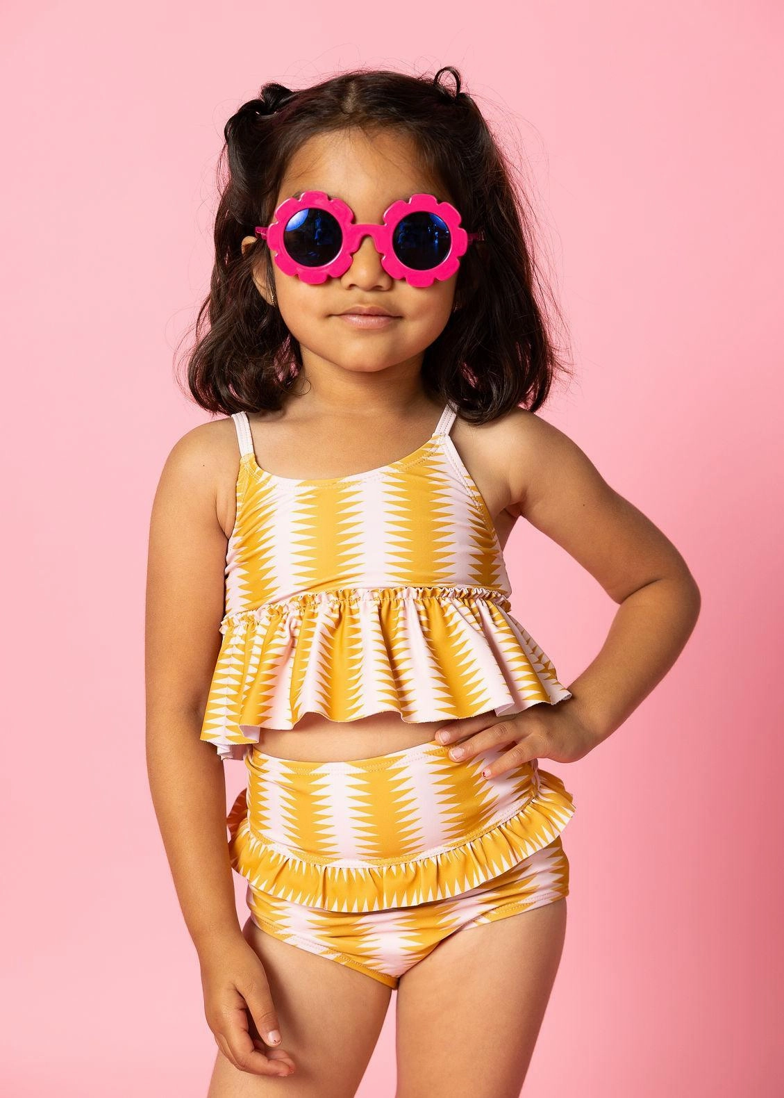 Vintage Triangles | Mini Mid-Ruffle Bottoms