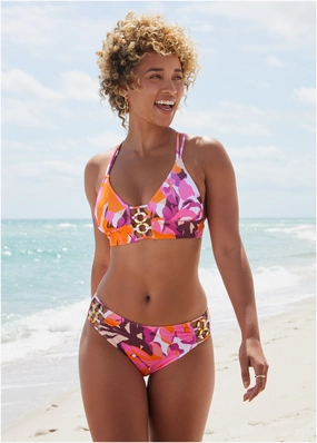 Vivianne Moderate Bottom - Desert Floral womens sun protection swimwear, trendy swimwear collection