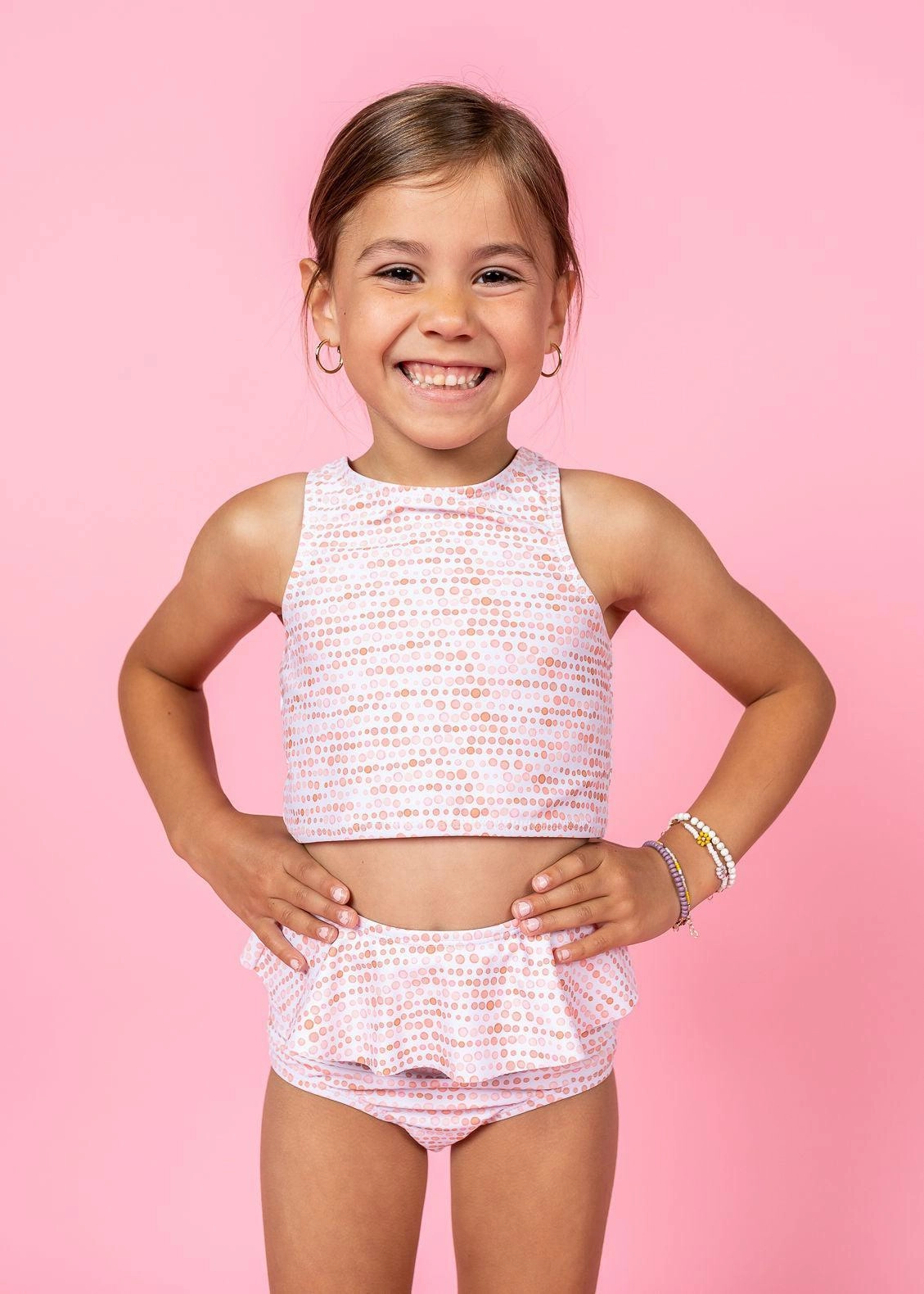 Watercolor Dots | Mini Racer Back Top