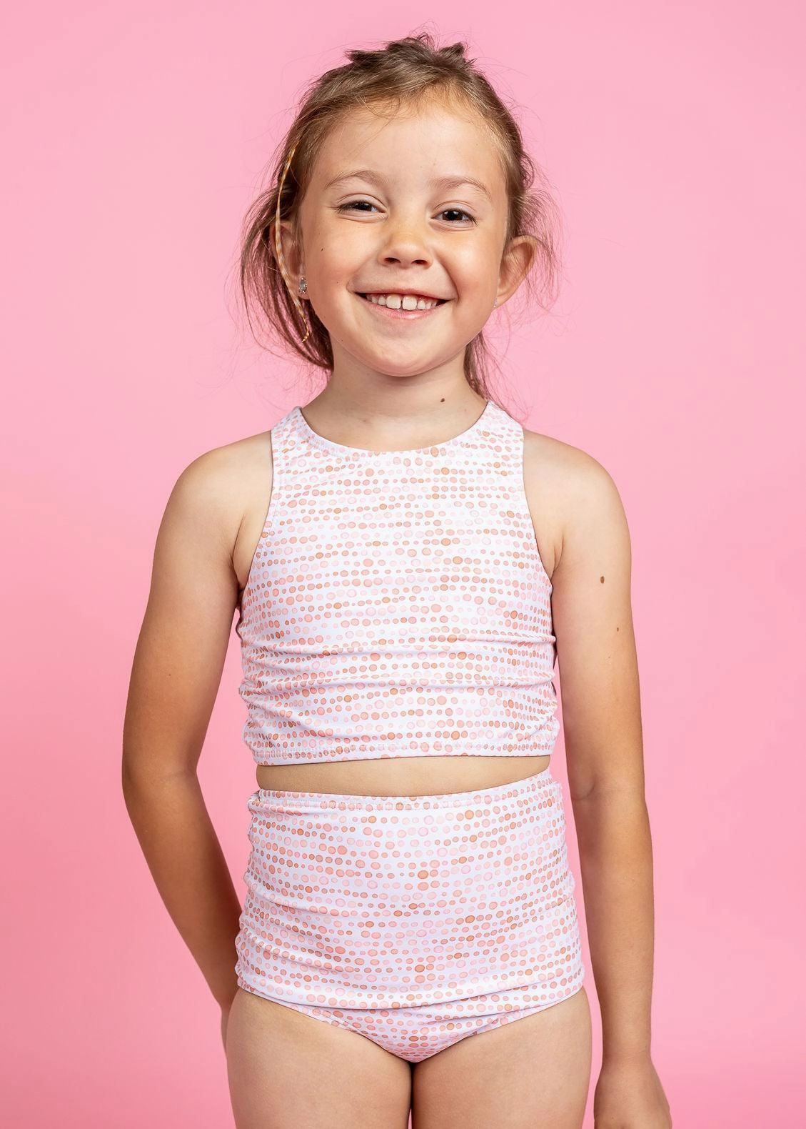 Watercolor Dots | Mini Racer Back Top
