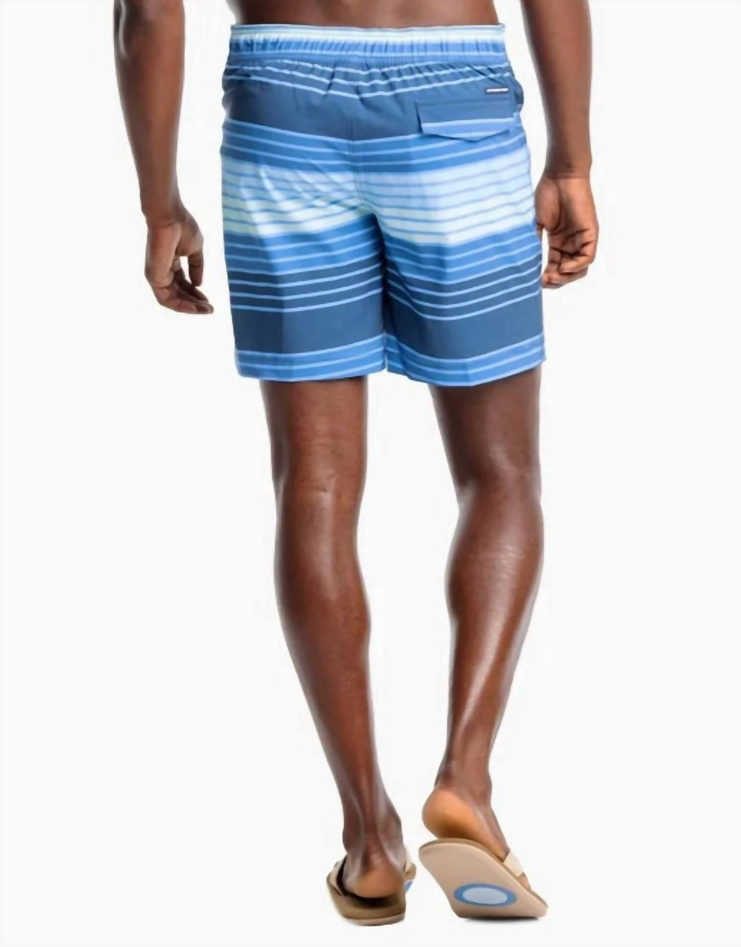 Wateree Stripe Water Short In Aged Denim