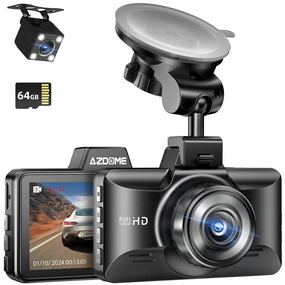 Azdome M01 Pro 2Ch Dash Cam 1080P With Adas 3" Screen 24H Parking Mode Flash Sale Now