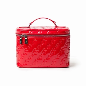 Crossbody Travel Bag Portable Travel Bag Large Monogram Toiletry Bag - Mirror Red