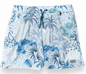 White Hot Tropics Swim Short mens beach swimwear, quick dry mens swimsuits
