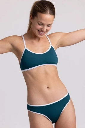 Whitney Bikini Bottom - Peacock Contrast all types of swimwear, stylish swimwear for all body types
