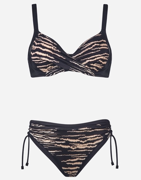 Wild Adventures Underwired Bikini Set - Tiger full coverage swim tops, cute bikini tops